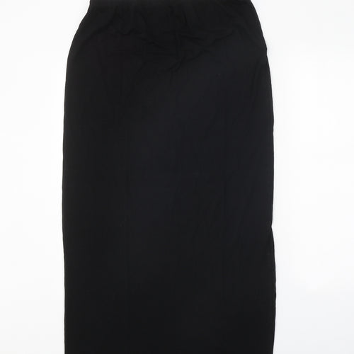 Preworn Womens Black Polyester Straight & Pencil Skirt Size 30 in