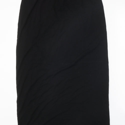 Preworn Womens Black Polyester Straight & Pencil Skirt Size 30 in