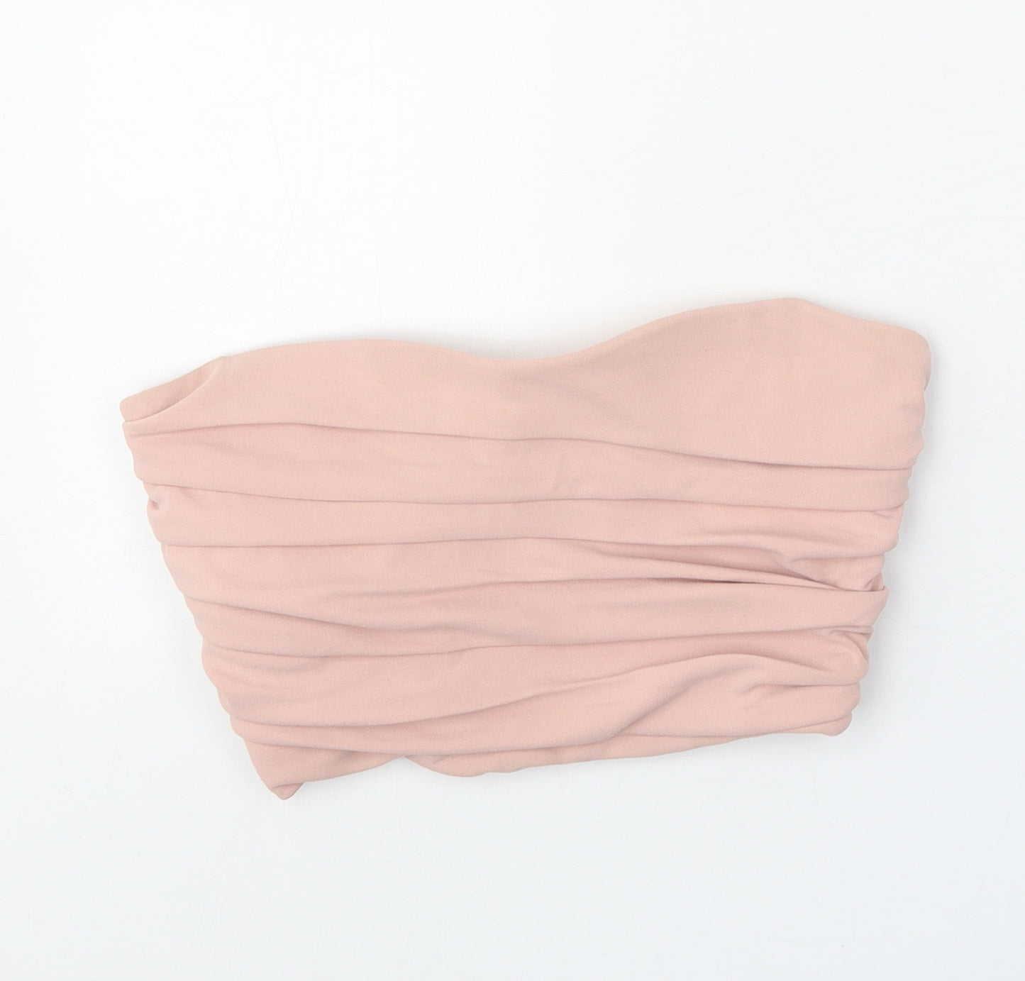 Zara Womens Pink Polyester Cropped Tank Size M Off the Shoulder
