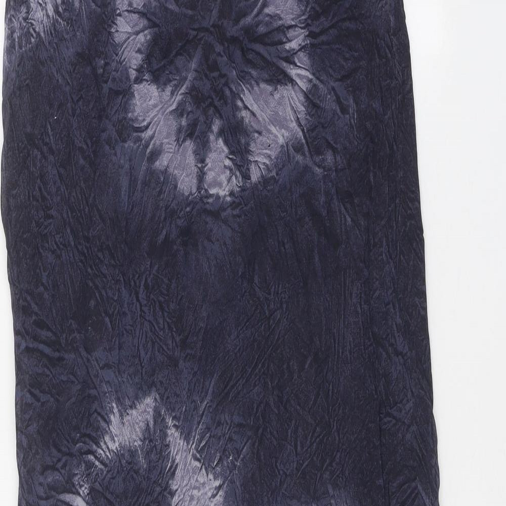 Wallis Womens Black Geometric Polyester Swing Skirt Size 10