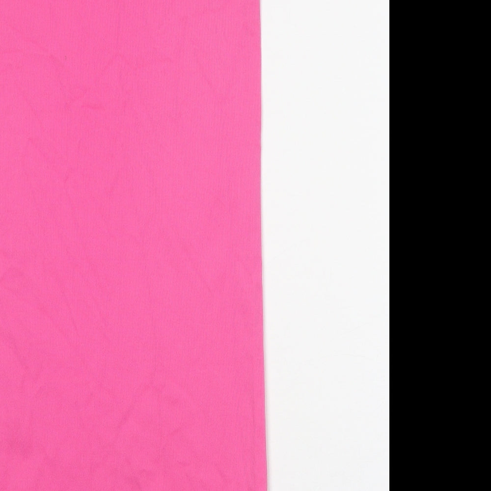 Primark Womens Pink Polyester Tank Dress Size 14 Round Neck Pullover