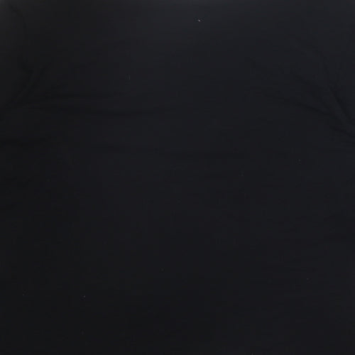 St Michael Womens Black Viscose Basic Blouse Size 12 Boat Neck