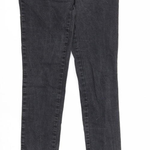 Denim & Co. Womens Black Cotton Skinny Jeans Size 10 Regular Zip