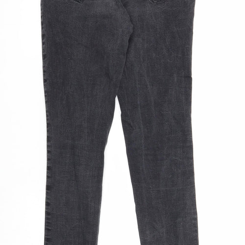 Denim & Co. Womens Black Cotton Skinny Jeans Size 10 Regular Zip