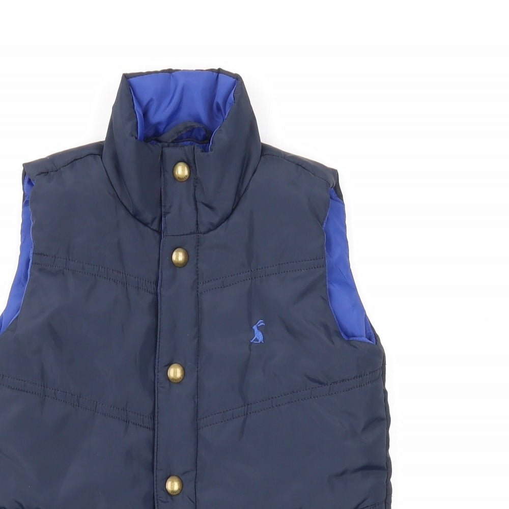 Joules Boys Blue Gilet Jacket Size 3 Years Zip