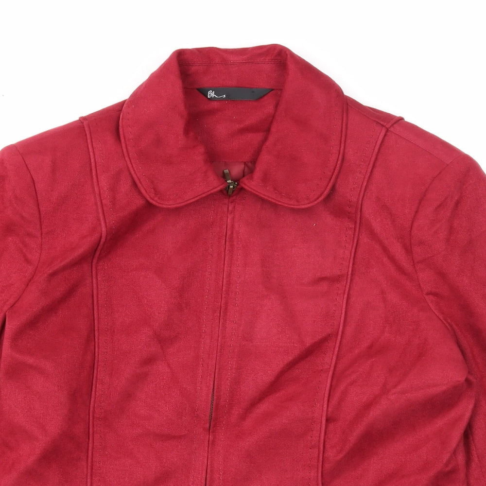 BHS Womens Red Jacket Size 10 Zip