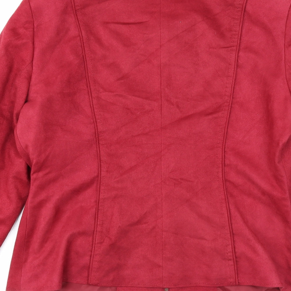 BHS Womens Red Jacket Size 10 Zip