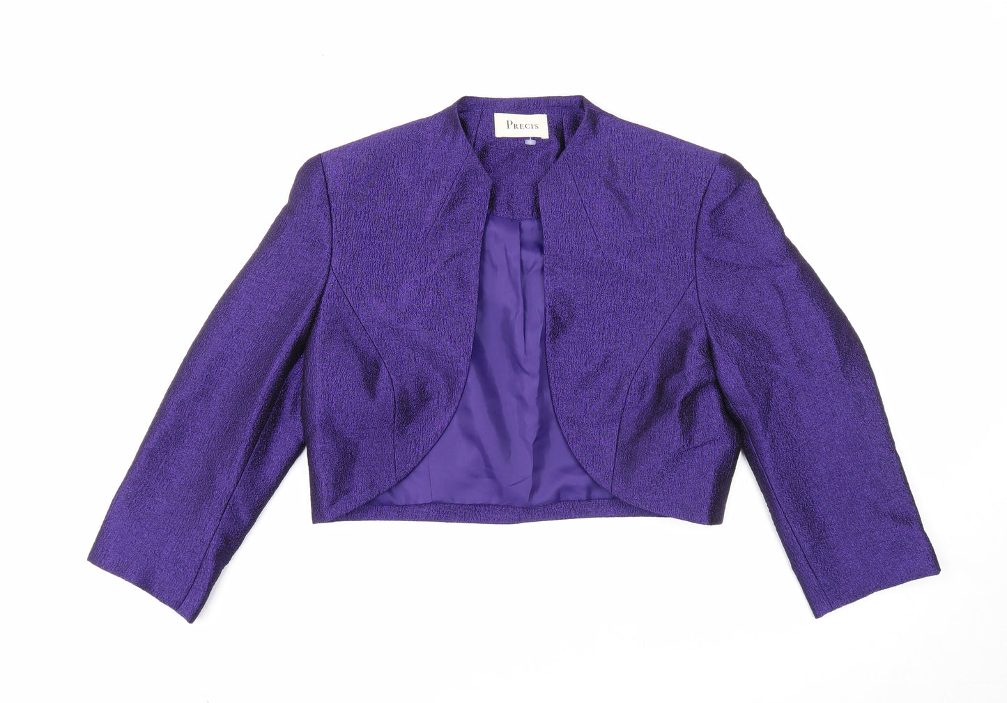 Precis Womens Purple Jacket Blazer Size 10