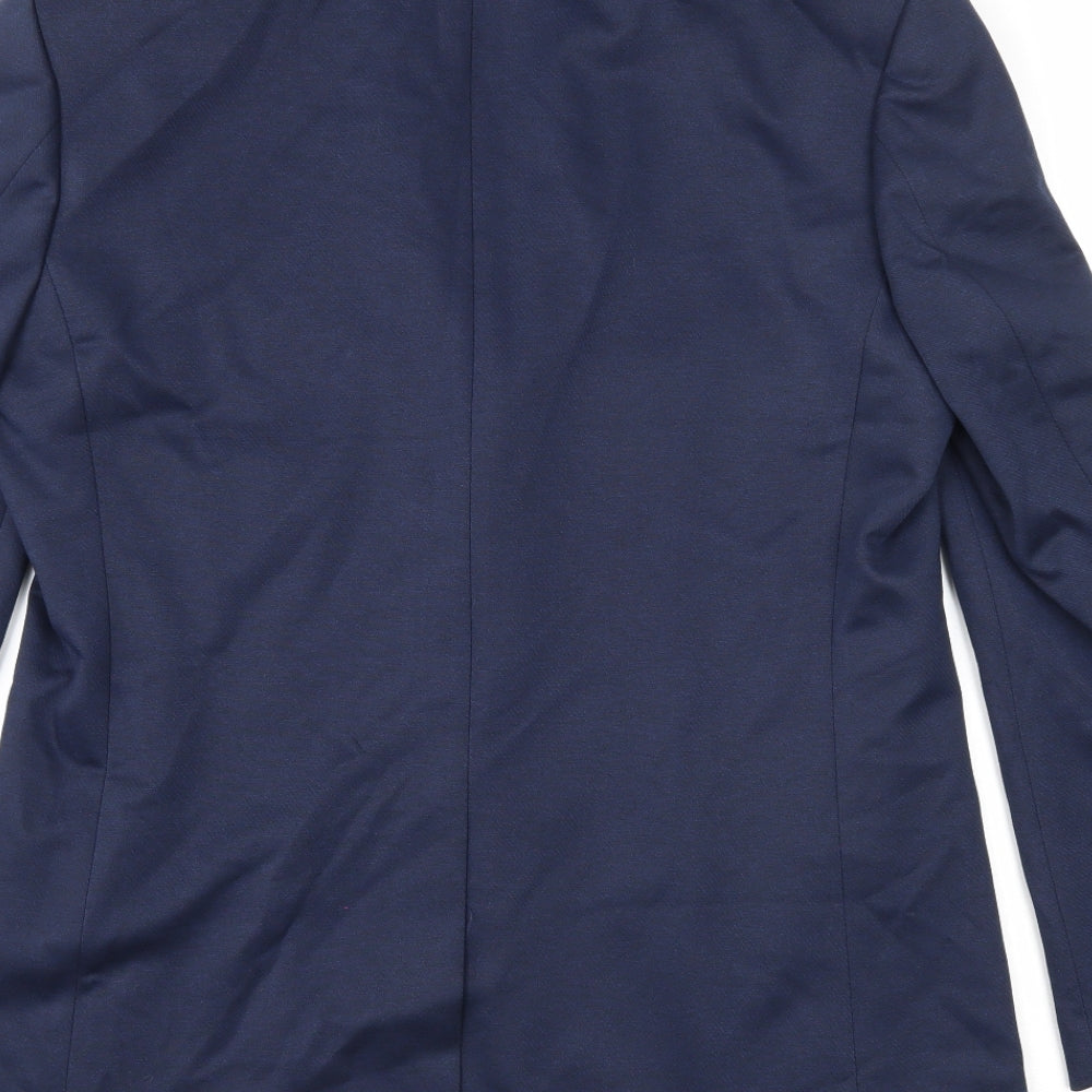 Marks and Spencer Mens Blue Polyester Jacket Suit Jacket Size 40 Regular