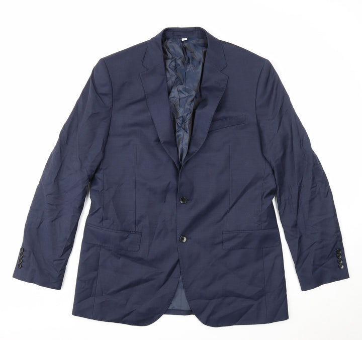 Marks and Spencer Mens Blue Wool Jacket Suit Jacket Size 42 Regular