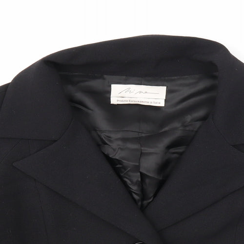 Preworn Womens Black Jacket Blazer Size 14 Button