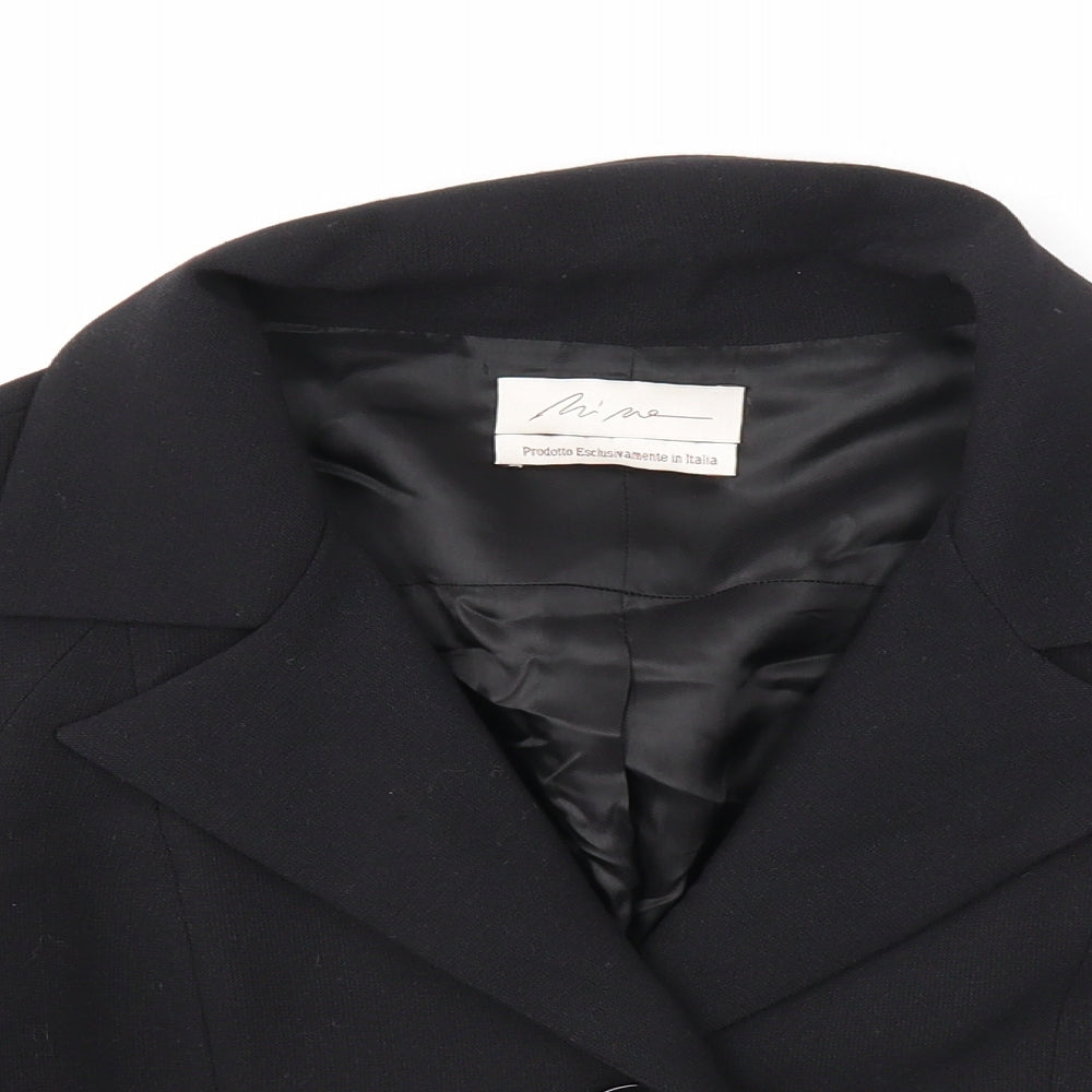 Preworn Womens Black Jacket Blazer Size 14 Button