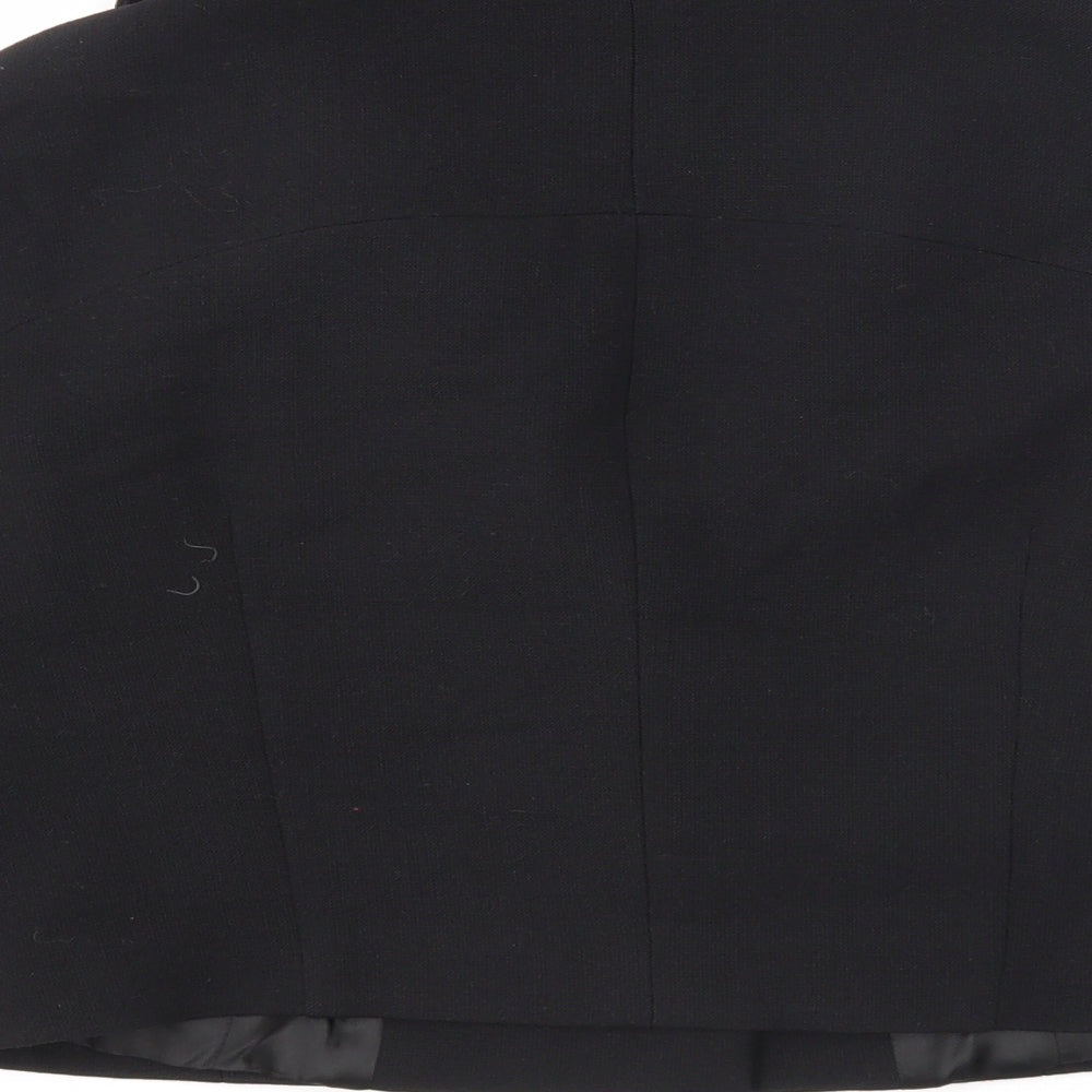 Preworn Womens Black Jacket Blazer Size 14 Button