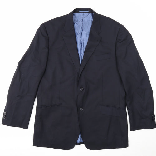 Geirge Mens Black Polyester Jacket Suit Jacket Size 42 Regular