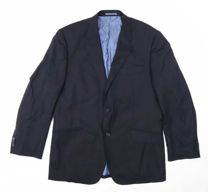 Geirge Mens Black Polyester Jacket Suit Jacket Size 42 Regular