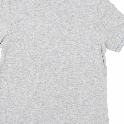 Indigo Boys Grey Polyester Basic T-Shirt Size 9-10 Years Round Neck Pullover