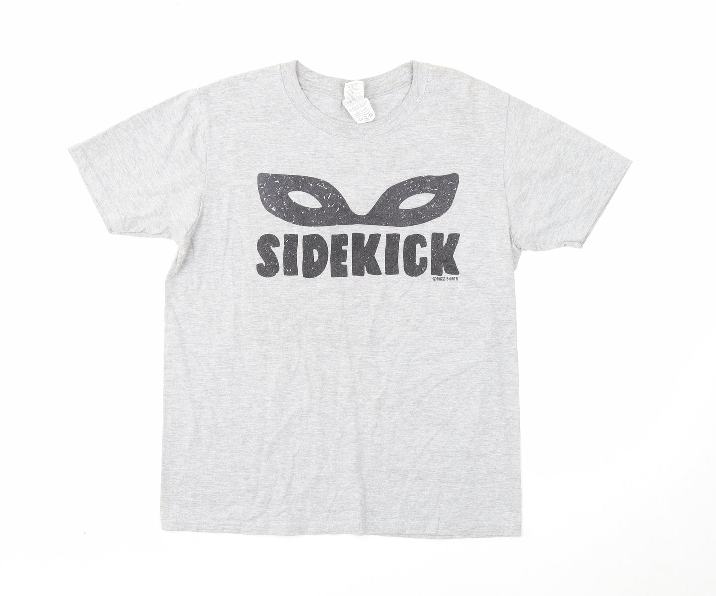 Gildan Boys Grey Polyester Basic T-Shirt Size 12-13 Years Round Neck Pullover - Sidekick, 12-14 Years