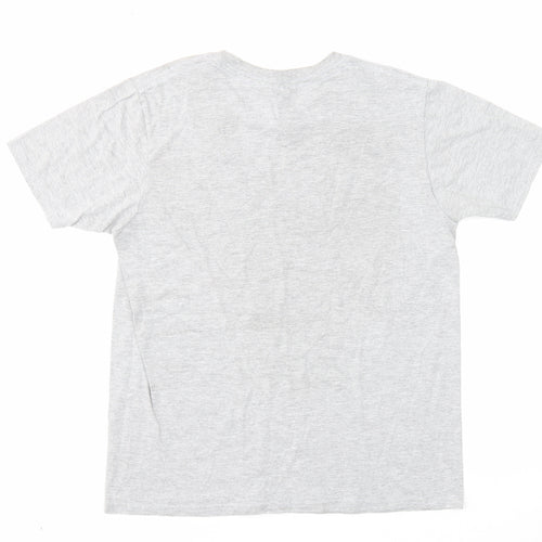 Gildan Boys Grey Polyester Basic T-Shirt Size 12-13 Years Round Neck Pullover - Sidekick, 12-14 Years