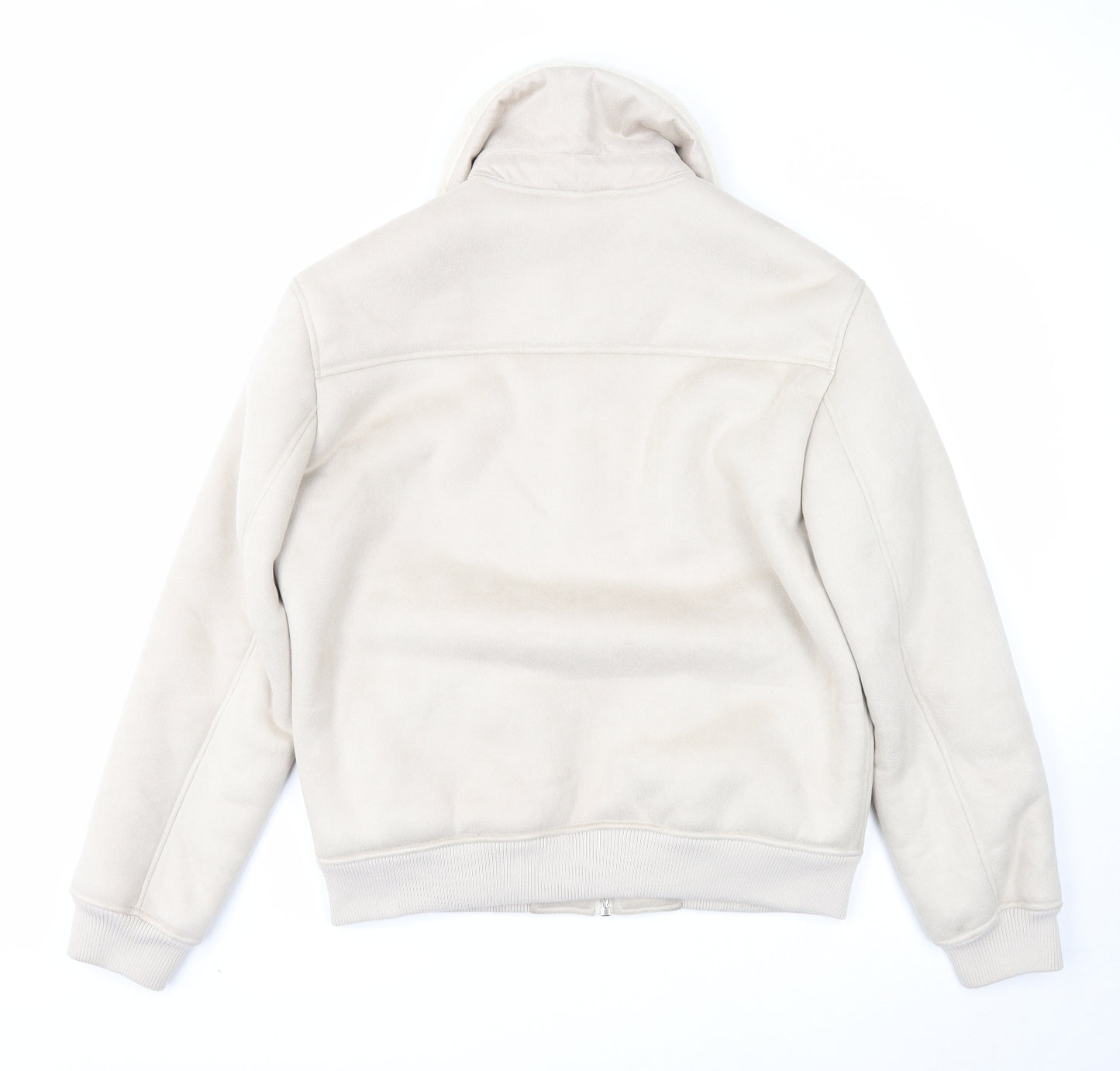 Zara Womens Beige Bomber Jacket Jacket Size L Zip