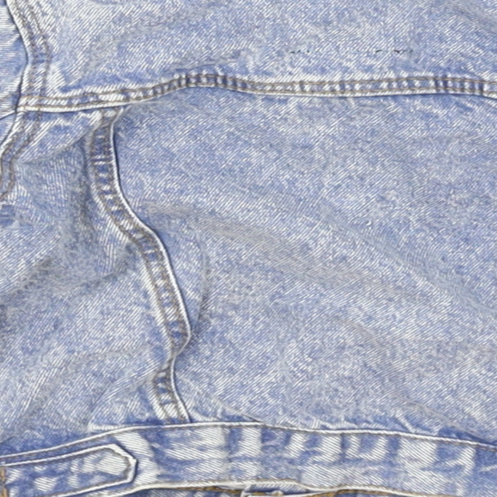 Denim & Co. Boys Blue Basic Jacket Jacket Size 9-12 Months Snap