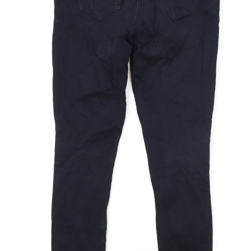 TU Womens Blue Cotton Skinny Jeans Size 10 Regular Zip
