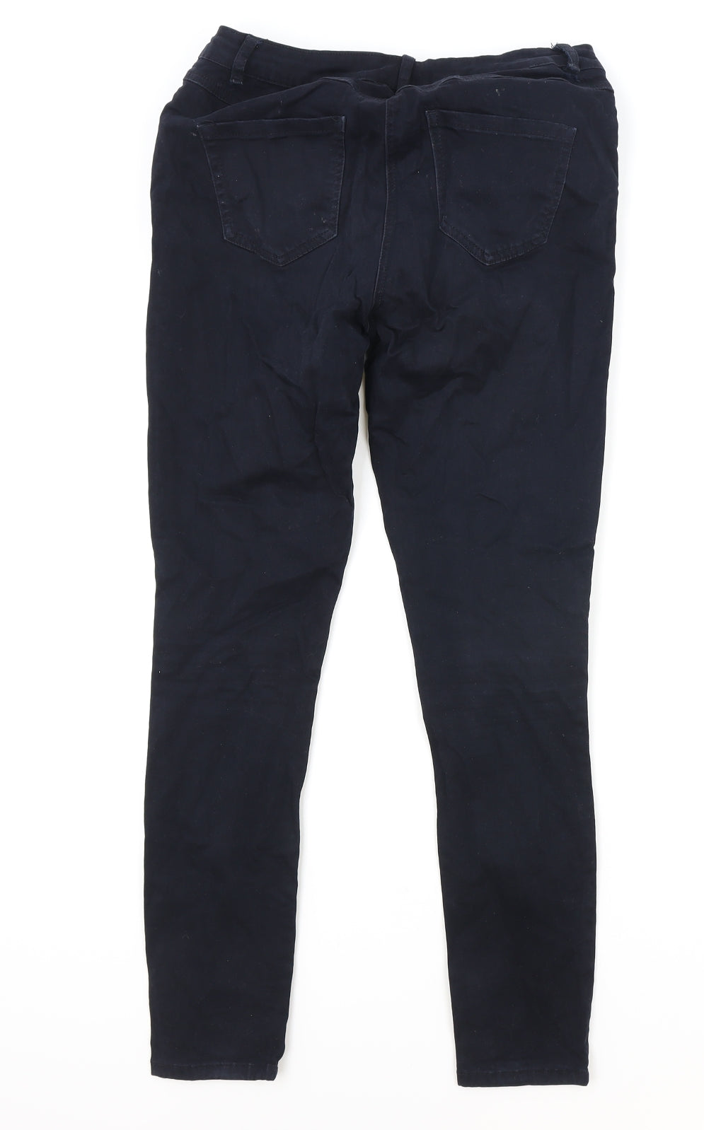 TU Womens Blue Cotton Skinny Jeans Size 10 Regular Zip