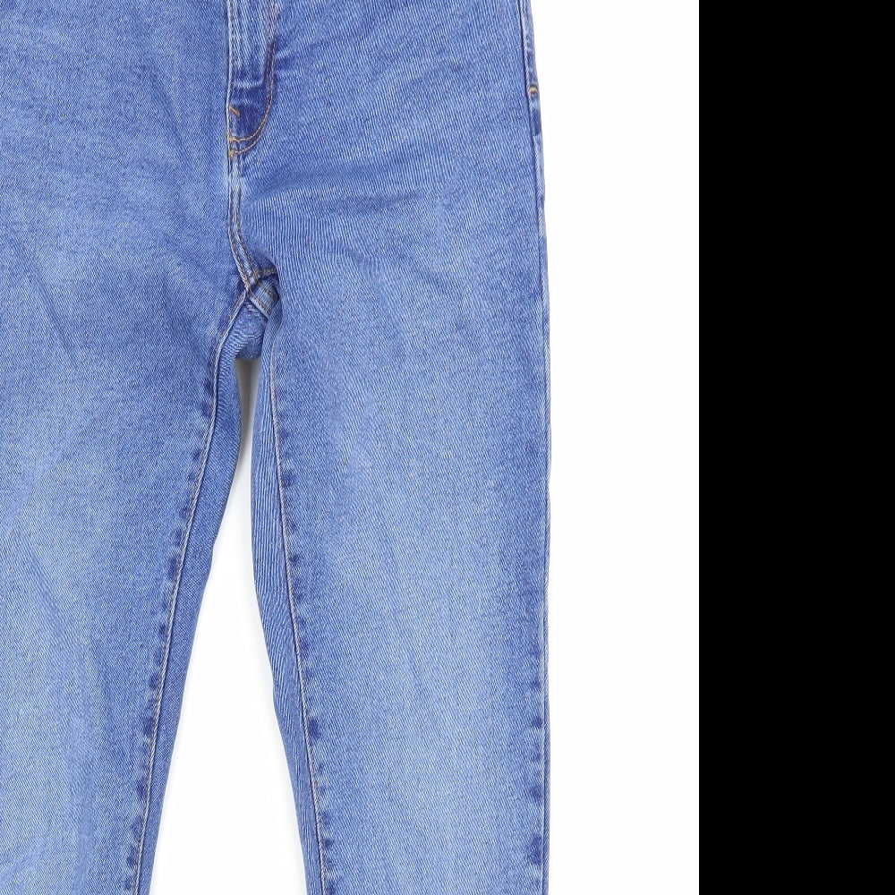Zara Womens Blue Cotton Skinny Jeans Size 14 Regular Zip