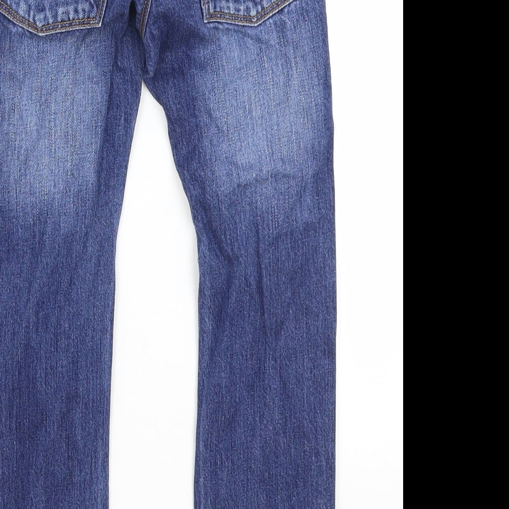 NEXT Boys Blue Cotton Straight Jeans Size 4-5 Years Regular Snap