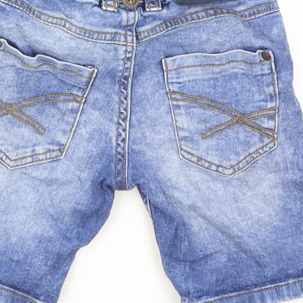 Mayoral Boys Blue Cotton Bermuda Shorts Size 3 Years Relaxed - Button