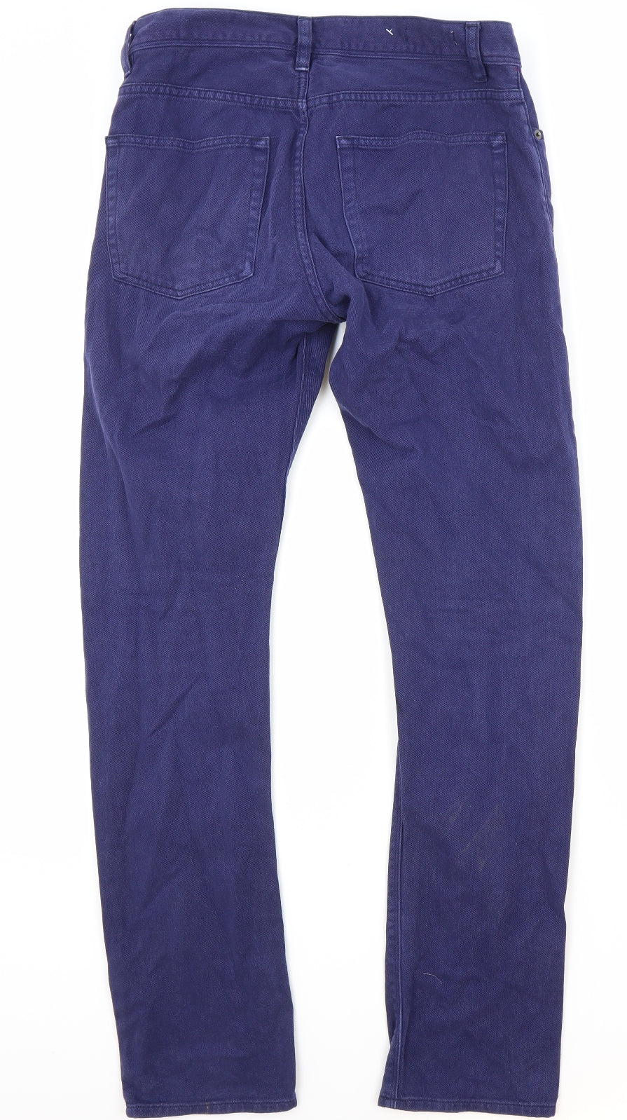 Reiss Womens Purple Cotton Straight Jeans Size 12 Regular Zip