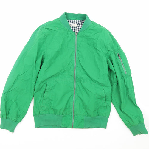 H&M Boys Green Jacket Size 11-12 Years Zip