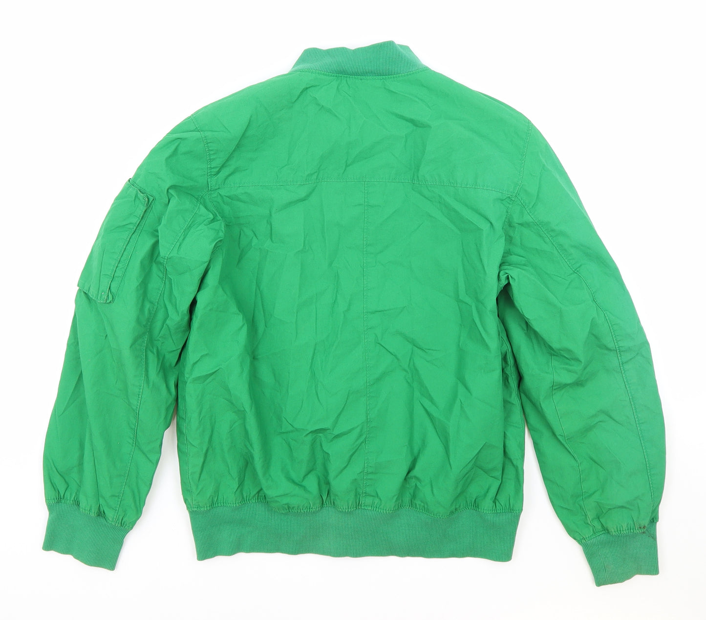 H&M Boys Green Jacket Size 11-12 Years Zip