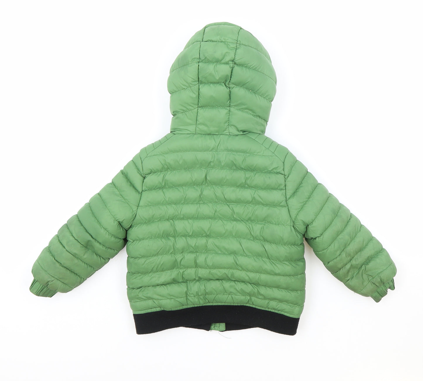 Threadclub Boys Green Quilted Jacket Size 2-3 Years Zip
