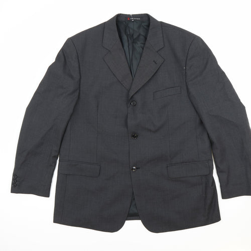 Ciro Citterio Mens Grey Polyester Jacket Suit Jacket Size 44 Regular