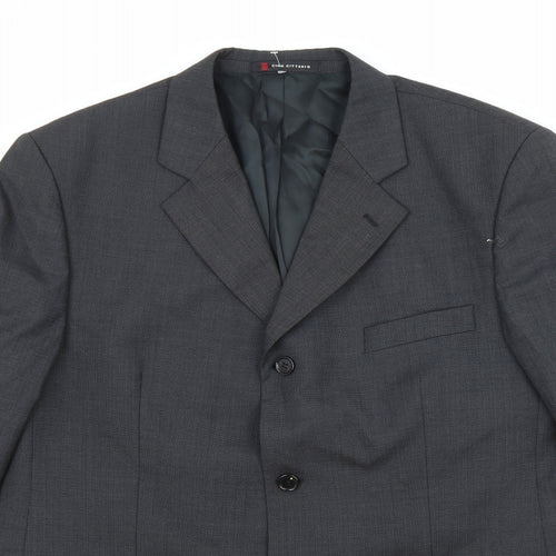 Ciro Citterio Mens Grey Polyester Jacket Suit Jacket Size 44 Regular