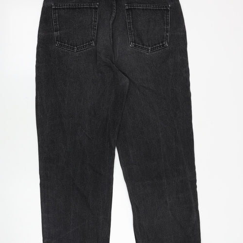 George Mens Black Cotton Straight Jeans Size 38 in Regular Zip