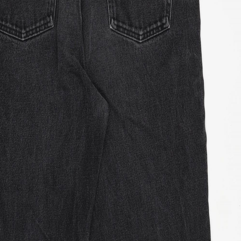 George Mens Black Cotton Straight Jeans Size 38 in Regular Zip