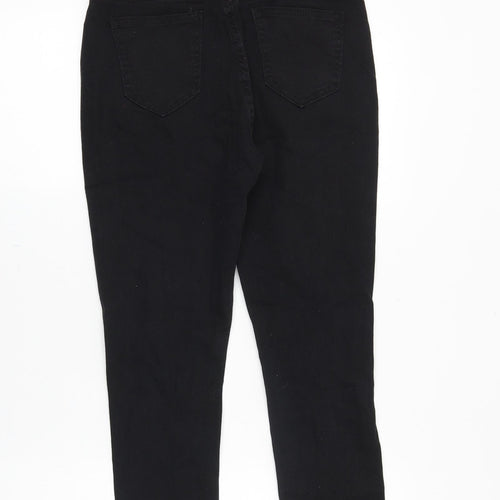 SheIn Womens Black Cotton Skinny Jeans Size S Regular Zip
