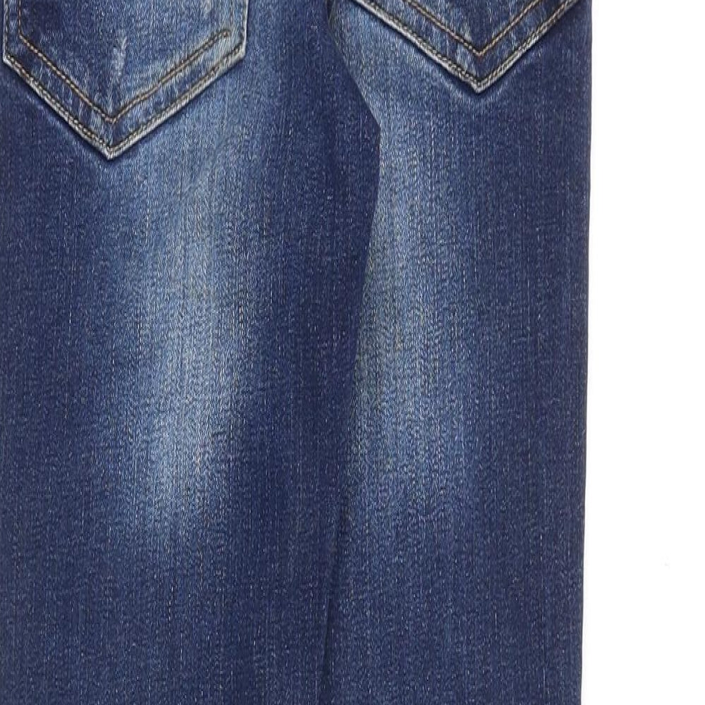 NEXT Boys Blue Cotton Skinny Jeans Size 10 Years Regular Zip