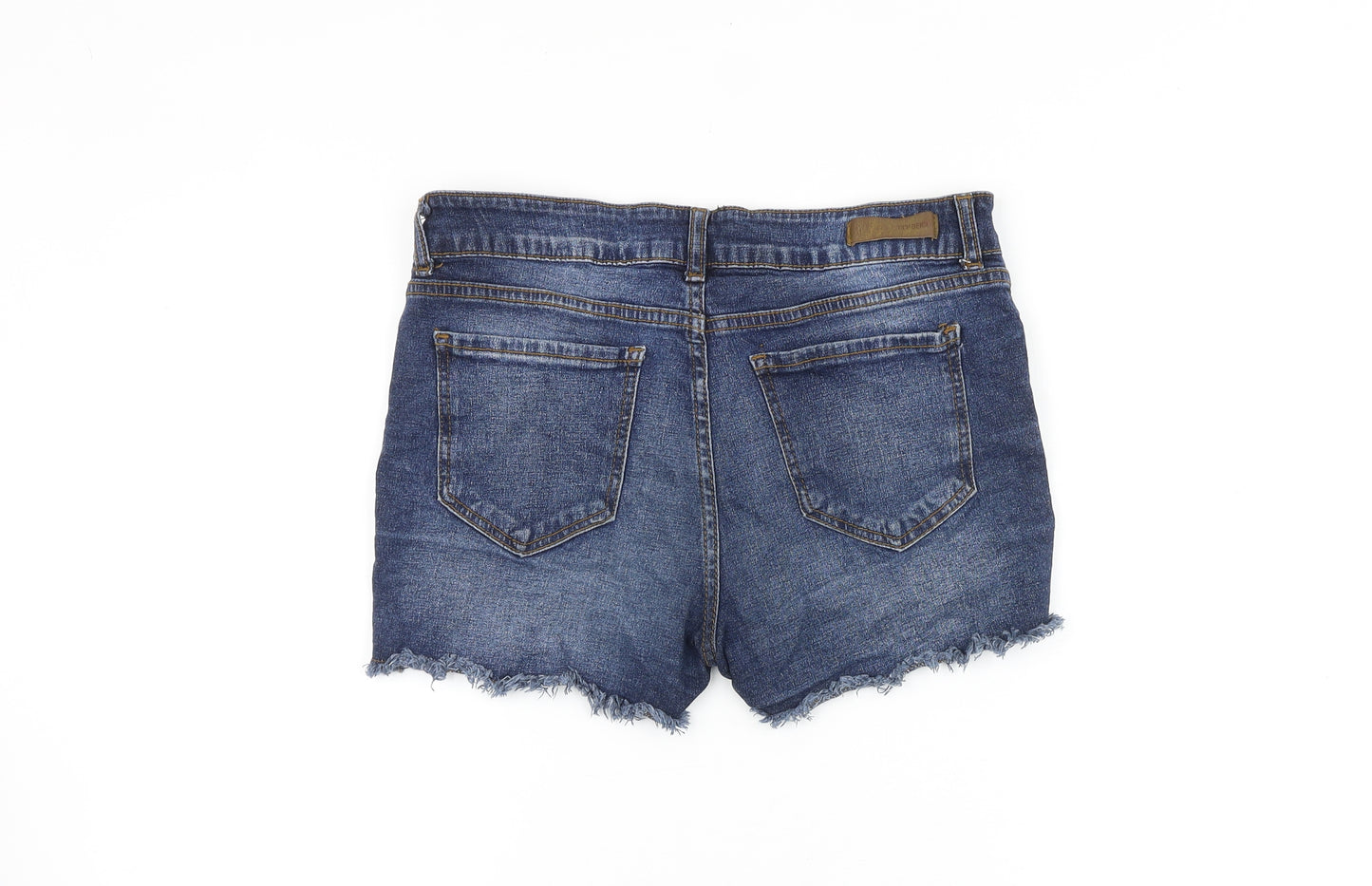 CCP Womens Blue Cotton Cut-Off Shorts Size 32 in Regular Zip