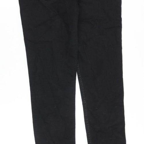 River Island Girls Black Cotton Skinny Jeans Size 12 Years Regular Zip