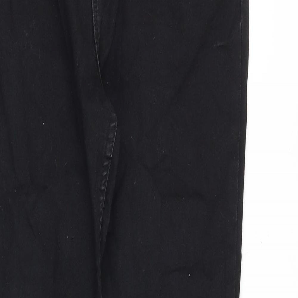 River Island Girls Black Cotton Skinny Jeans Size 12 Years Regular Zip