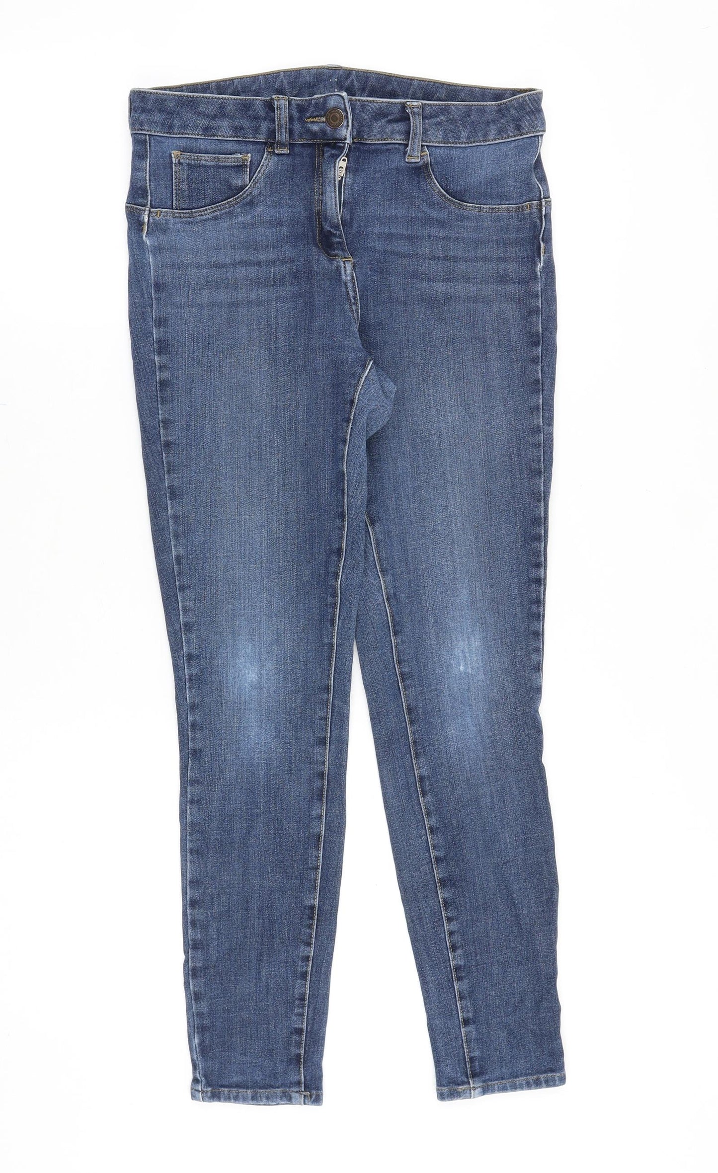 NEXT Womens Blue Cotton Skinny Jeans Size 10 Slim Zip