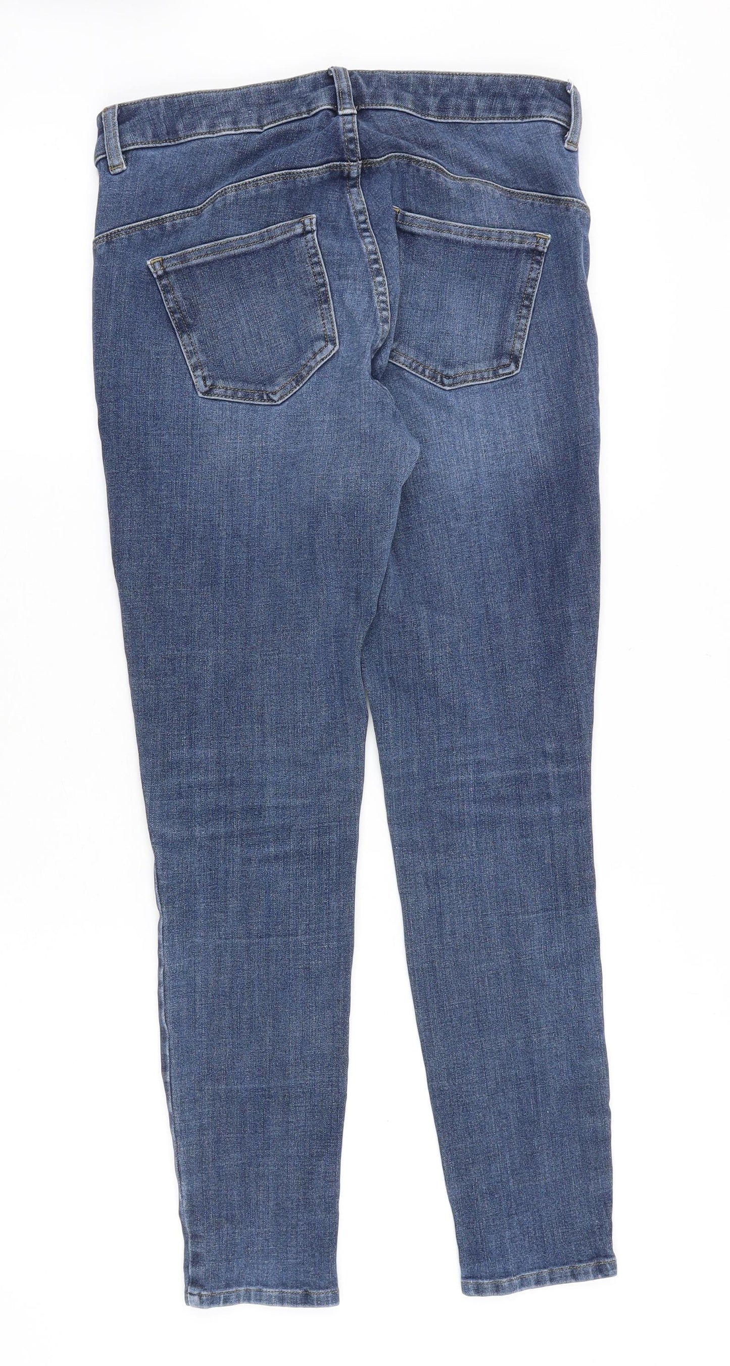 NEXT Womens Blue Cotton Skinny Jeans Size 10 Slim Zip