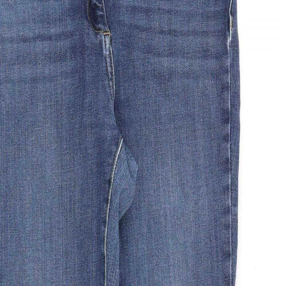 NEXT Womens Blue Cotton Skinny Jeans Size 10 Slim Zip