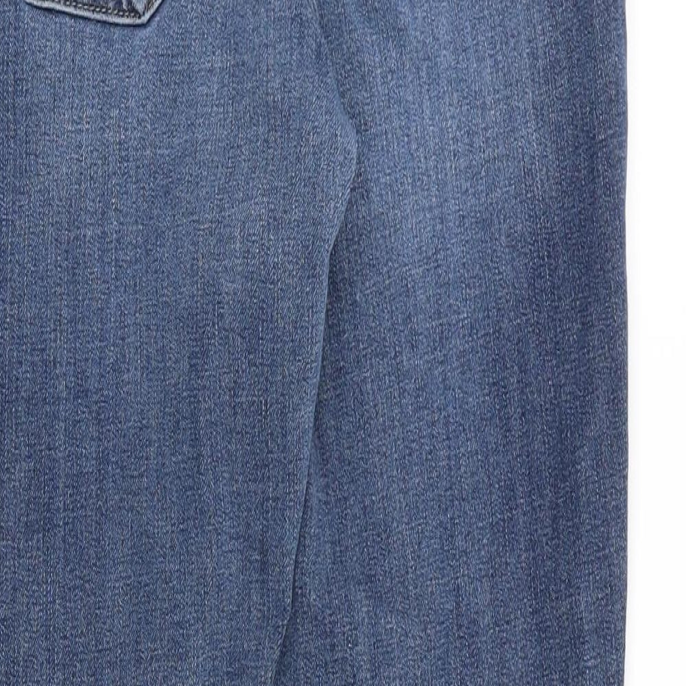 NEXT Womens Blue Cotton Skinny Jeans Size 10 Slim Zip