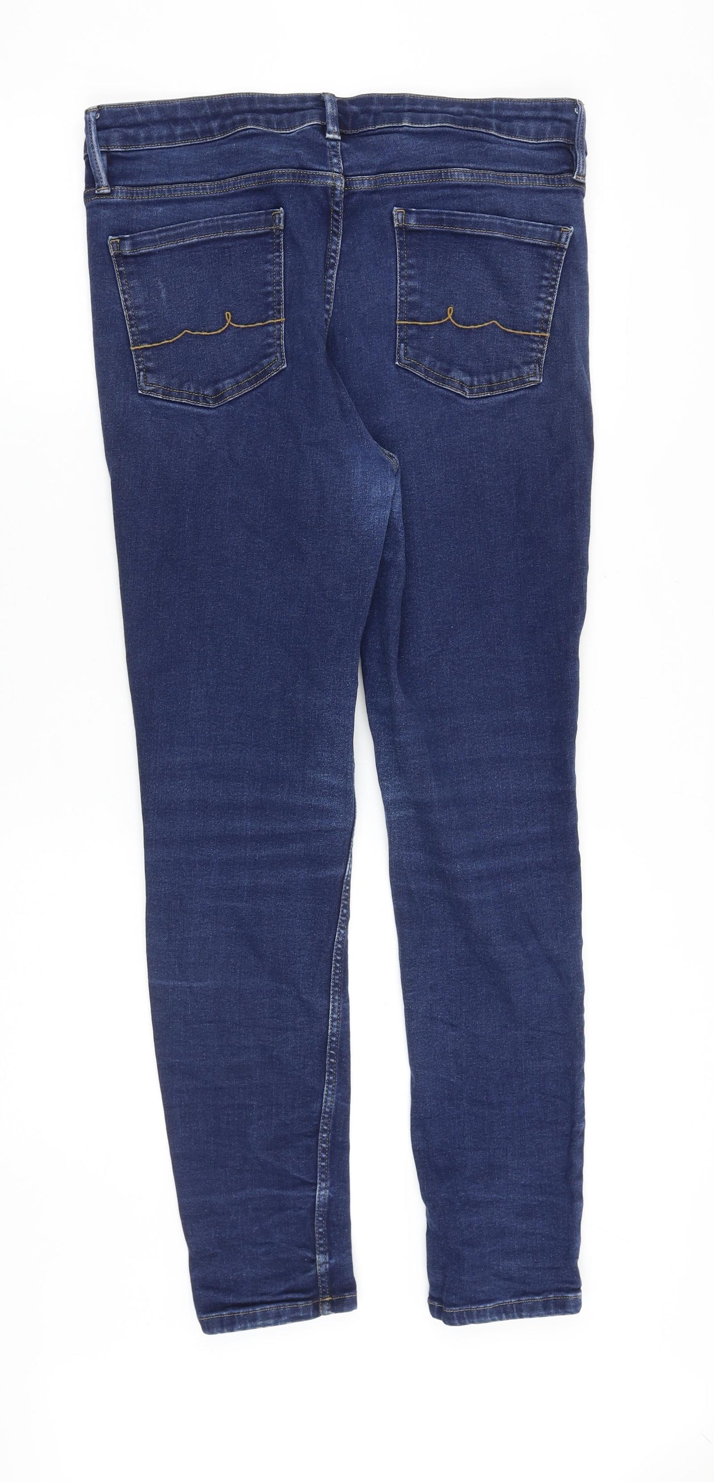 Oasis Womens Blue Cotton Skinny Jeans Size 32 in Slim Zip
