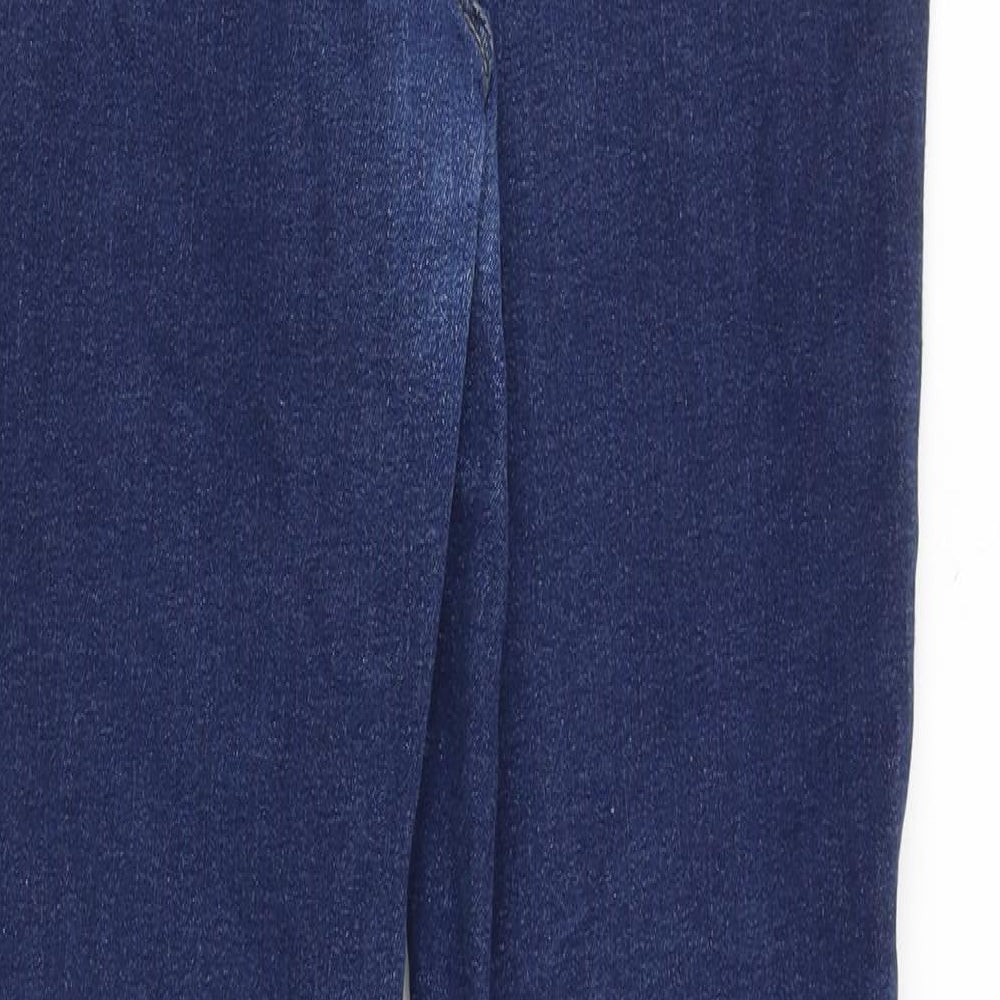 Oasis Womens Blue Cotton Skinny Jeans Size 32 in Slim Zip