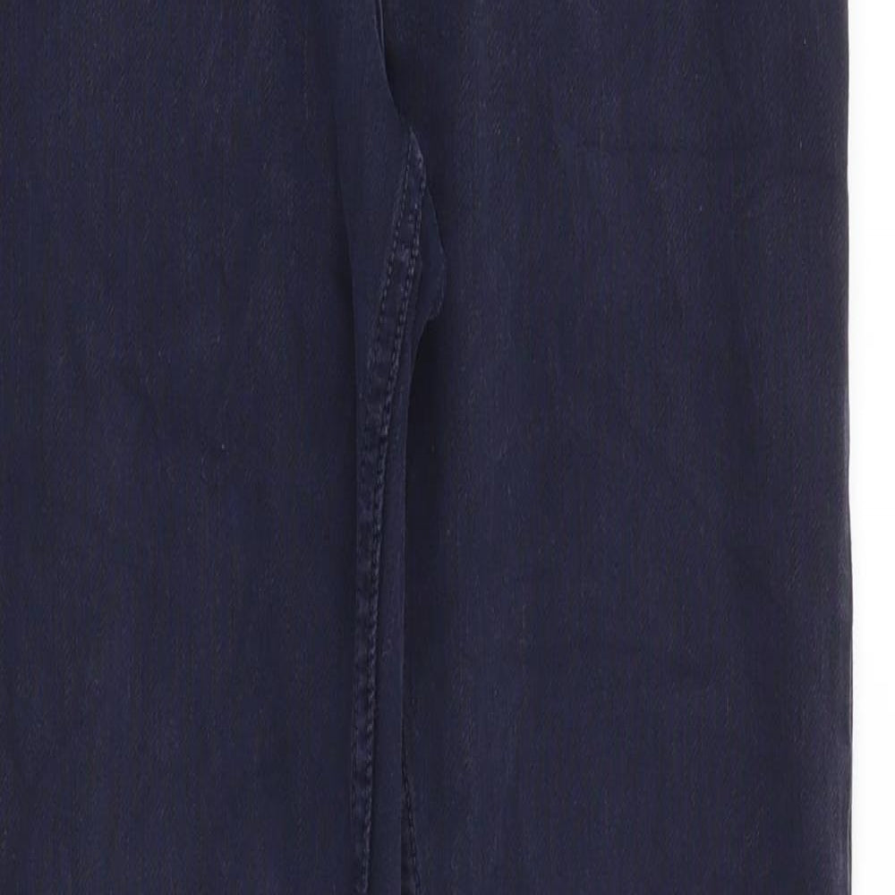 French Connection Womens Blue Cotton Skinny Jeans Size 12 Slim Button
