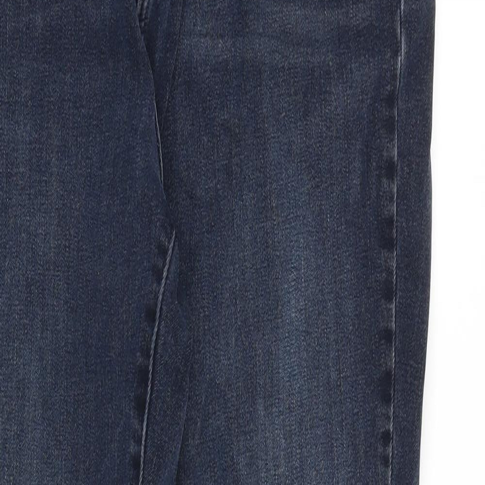 TU Womens Blue Cotton Skinny Jeans Size 12 Regular Zip